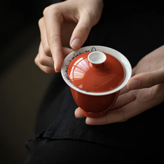 Orange Colored Gaiwan