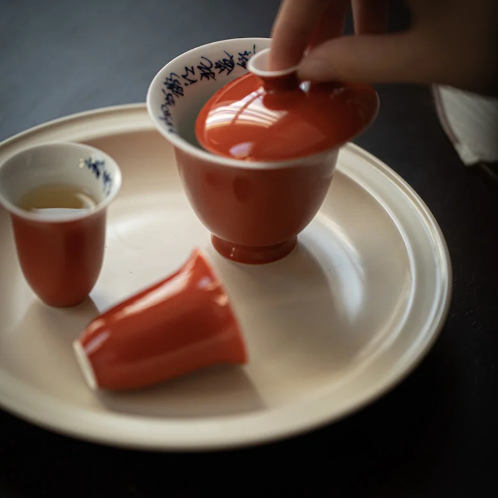 Orange Colored Gaiwan