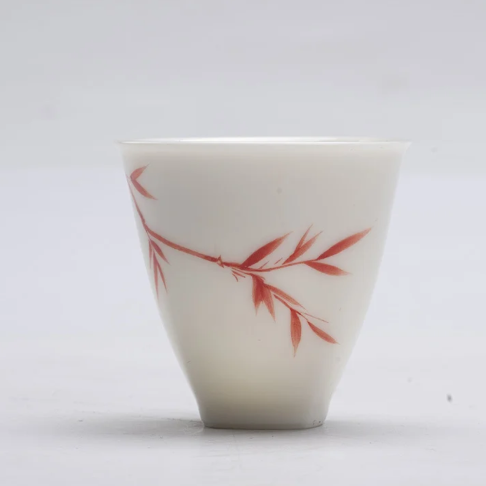 Red Bamboo Tea Cup 30ml