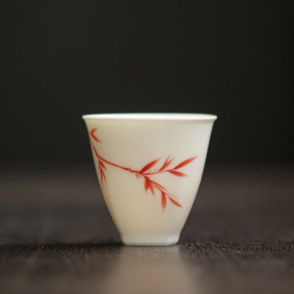 Red Bamboo Tea Cup 30ml